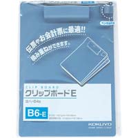 クリップボードＥ　Ｂ６短辺とじ青　１０枚