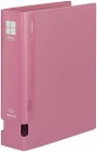 チューブファイルＰＰ桃Ａ４縦背幅７４ｍｍ　４冊
