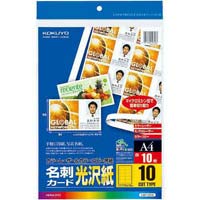 ＬＢＰ用名刺カード光沢紙１０面　１冊（１０枚）×５