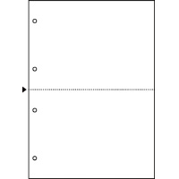 マルチプリンタ帳票　Ａ４　白紙２面４穴　１００枚