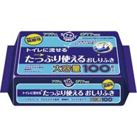 アクティ　流せるたっぷり使えるおしりふき　１００枚