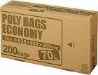 ポリバツグエコノミーＢＯＸ　低　７０Ｌ乳白２００枚