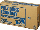 ポリバツグエコノミーＢＯＸ　低　７０Ｌ透明２００枚