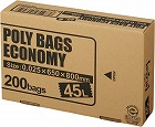 ポリバツグエコノミーＢＯＸ　低　４５Ｌ黒２００枚