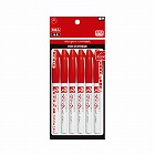 油性マーカー　マジックインキ　極細　赤　６本パック