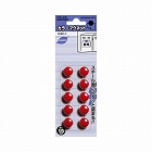 カラーマグネット　直径１５ｍｍ　１０個入　赤