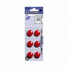 カラーマグネット　直径２０ｍｍ　６個入　赤