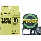 テプラ　ＰＲＯテープ　蛍光黄ラベル　１８ｍｍ黒文字