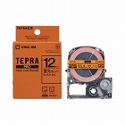 テプラ　ＰＲＯテープ　蛍光橙ラベル　１２ｍｍ黒文字
