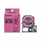 テプラ　ＰＲＯテープ　蛍光桃ラベル　１２ｍｍ黒文字
