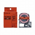 テプラ　ＰＲＯテープ　蛍光赤ラベル　１２ｍｍ黒文字
