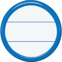 丸型名札安全ピン・クリップ両用型　直径５０ｍｍ青