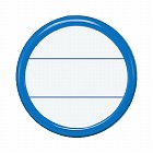 丸型名札安全ピン・クリップ両用型　直径５０ｍｍ青