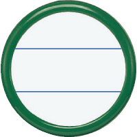 丸型名札安全ピン・クリップ両用型　直径５０ｍｍ緑