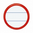 丸型名札安全ピン・クリップ両用型　直径５０ｍｍ赤