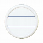 丸型名札安全ピン・クリップ両用型　直径５０ｍｍ白