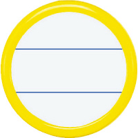 丸型名札安全ピン・クリップ両用型　直径５０ｍｍ黄