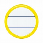 丸型名札安全ピン・クリップ両用型　直径５０ｍｍ黄