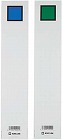 キングファイル背見出紙　Ａ４縦４０ｍｍ用青／緑　省