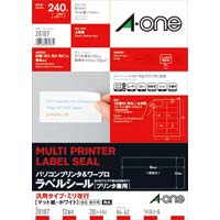 ＰＣ＆ワープロラベル　汎用ミリ改行　１２面　２０枚