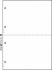 マルチプリンタ用紙　Ａ４白紙・２面　４穴１００枚