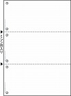 マルチプリンタ用紙　Ａ４白紙／３面・６穴１００枚