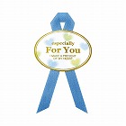 リボン付きギフトシール　青　１６片