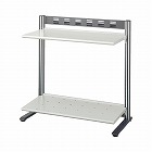 リスペースＦモニタシェルフ　２段幅６００Ｌグレー