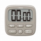 抗菌機能付き　時計付大画面タイマーベージュ