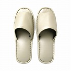 フェイクレザースリッパ　Ｌ　ベージュ