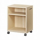 木製デスク下ワゴン　天板付　ナチュラル