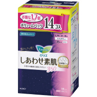 ロリエしあわせ素肌ＢＰ特に多い夜用３５羽つき１４個