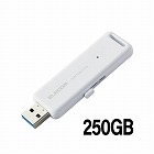 外付けＳＳＤ　スライド式　２５０ＧＢ　ホワイト