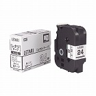 ビーポップミニ　２４ｍｍ幅テープ　白地黒文字