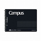 キャンパスツインリング方眼５０枚ハーフ　黒