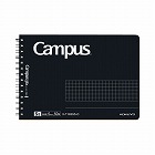 キャンパスツインリング方眼５０枚ハーフ　黒１０冊
