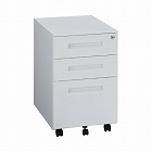 スチールデスクワゴン３段３９０ホワイト