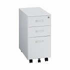 スチールデスクワゴン３段スリム３００ホワイト