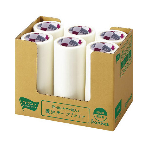 取り出しやすい箱入り養生テープ クリア 30巻