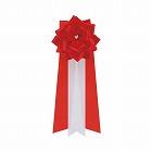 記章リボン　小　赤　２０個入　４５９‐８２３