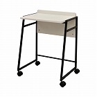 リル　２ＷＡＹキャスターデスク　ホワイトウッド