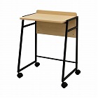 リル　２ＷＡＹキャスターデスク　ナチュラルウッド