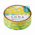 ソ‐ダ　透明マステ（ベニバナ）　１５ｍｍ幅Ｘ３