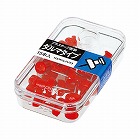 プラスチック画鋲　ダルマタイプ　１５本　赤Ｘ５
