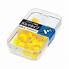 プラスチック画鋲　ダルマタイプ　１５本　黄Ｘ５