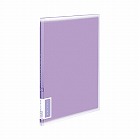 クリヤーブックコロレー固定式Ａ４ポケット紫Ｘ３
