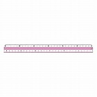 カラー直線定規　目盛：３０ｃｍ　ピンク