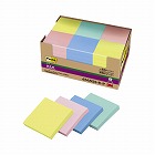強粘着ふせん　７５×７５　パステル４色混色　６０冊