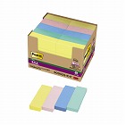強粘着ふせん　７５×２５パステル４色混色　１００冊