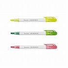 カートリッジ式蛍光ペン　簡単キャップ　３色×１０本